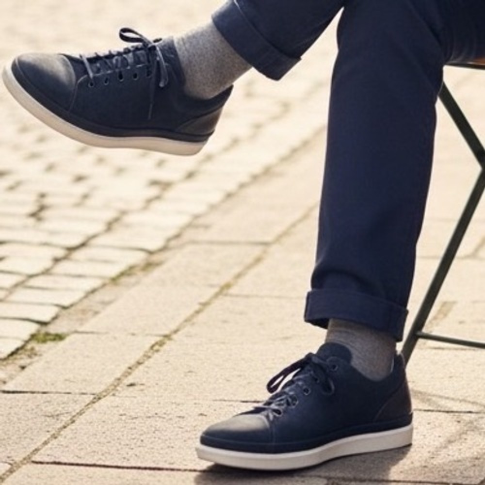 Samuel Hubbard Fast Navy Blue Nubuck Leather Sneakers Men's 13 XW‎ M1300-016